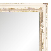 Oglinda perete rama lemn alb antichizat 42x3x73 cm