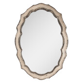 Oglinda perete lemn bej maro antichizat 52x3x75 cm