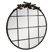 Oglinda perete fier negru 76x5x81 cm