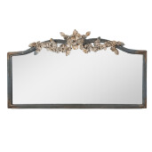 Oglinda perete rama metal gri bej 69x4x39 cm