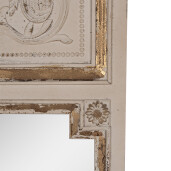 Oglinda perete lemn bej auriu vintage 80x5x158 cm