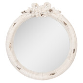 Oglinda perete polirasina alba vintage 48x6x52 cm