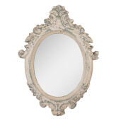 Oglinda perete metal gri bej vintage 46x3x64 cm