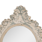 Oglinda perete metal gri bej vintage 46x3x64 cm