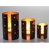 Set 3 candele 12x19 cm, 10x14 cm, 8x10.5 cm