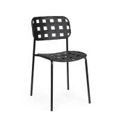 Set 4 scaune gradina otel negru Clover 52x40x80h