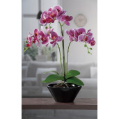 Orhidee roz artificiala in ghiveci 20 x 53 cm