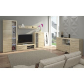Set mobilier living pal stejar sonoma Rochester 270x40x190 cm