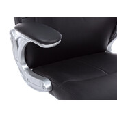 Scaun birou negru argintiu Camberra 55x61x118/128h
