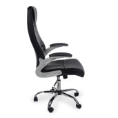 Scaun birou negru argintiu Camberra 55x61x118/128h
