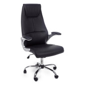 Scaun birou negru argintiu Camberra 55x61x118/128h