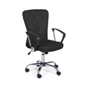 Scaun birou negru argintiu 57.5x57.5x96/106 cm