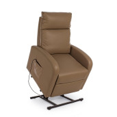 Fotoliu recliner tapiterie piele ecologica maro Lift 73 cm x 93/163.5 cm x 106 h x 45.5 h1 x 61.5 h2