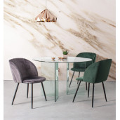 Masa din sticla transparenta Iride Ø 130 cm x 75 h