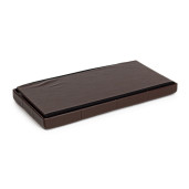 Bancuta pliabila piele ecologica maro cu spatiu depozitare Magda 76 cm x 38 cm x 38 h