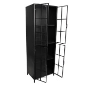 Vitrina metal negru 60x43x171 cm
