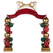 Arcada Craciun metal cu leduri 263x55x309 cm