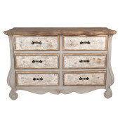 Comoda lemn bej gri 135x41x89 cm