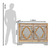 Comoda lemn bej gri 120x38x91 cm