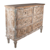 Comoda lemn gri bej 141x40x105 cm