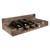 Raft sticle vin lemn maro 57x28x14 cm