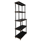 Raft lemn negru 80x40x210 cm