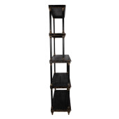 Raft lemn negru 80x40x210 cm