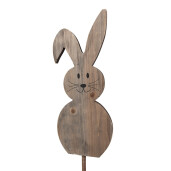 Decoratiune Iepuras lemn maro 15x1x100 cm