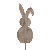 Decoratiune Iepuras lemn maro 15x1x100 cm