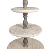 Platou supraetajat lemn gri alb 71x143 cm