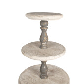 Platou supraetajat lemn gri alb 71x143 cm