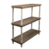 Consola lemn maro alb 110x40x113 cm