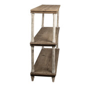 Consola lemn maro alb 110x40x113 cm