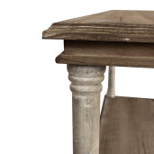Consola lemn maro alb 110x40x113 cm