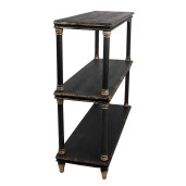 Consola lemn negru vintage 110x40x113 cm