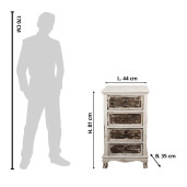 Comoda lemn maro bej 44x35x81 cm