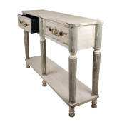 Consola lemn gri bej vintage 141x36x92 cm