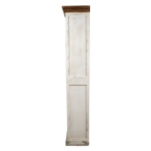 Biblioteca lemn alb maro vintage 120x36x195 cm