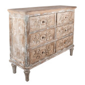 Comoda lemn maro bej vintage 141x40x105 cm