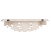 Set 2 etajere lemn maro alb 70x18x22 cm, 60x14x19 cm