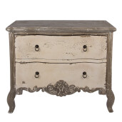 Comoda lemn bej gri vintage 95x40x82 cm