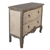 Comoda lemn bej gri vintage 95x40x82 cm