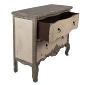 Comoda lemn bej gri vintage 95x40x82 cm