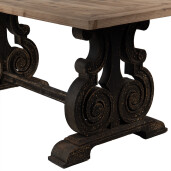 Masa dining lemn masiv maro vintage 180x90x78 cm