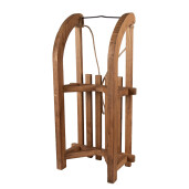 Sanie decorativa lemn maro 62x31x20 cm