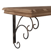Etajera lemn fier maro 105x35x35 cm