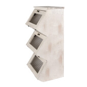 Dulapior perete lemn alb metal negru 33x25x61 cm