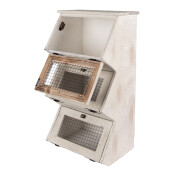 Dulapior perete lemn alb metal negru 33x25x61 cm