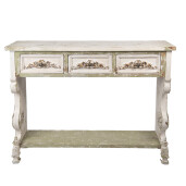 Consola lemn multicolor vintage 129x36x99 cm