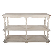 Consola lemn bej maro vintage 140x40x92 cm